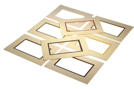 Passepartout dubbeldik wit/zwart 12,7x17,8cm met 9,2x14,3cm venster (10 stuks) [MD20128]