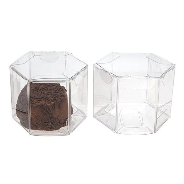 6-Hoekige Plastiek Doos 4.4 x 4.4 x 3.8 cm (25 stuks) [FS353]