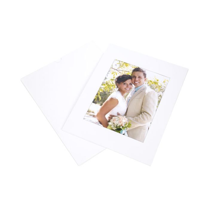 Passepartout "inschuif" 27,9x35,6cm Wit met 19 x 24cm Venster (10 stuks) [MS40002]