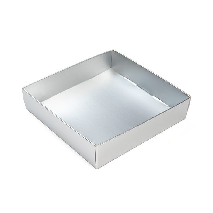 Silver Kraft Gift Boxes Bottom 10.5x2.5x10.8cm