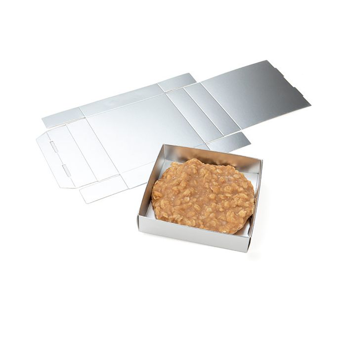 Zilvere Kraftdoosjes Bodem 10,5x2,5x10,8cm (25 stuks) [MS99]