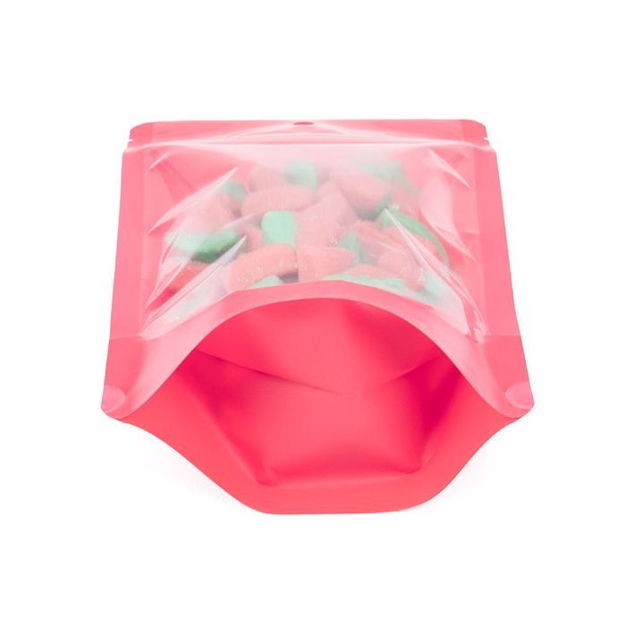 Stazakken Neon Roze 13x7.9x20.6 cm met Rond ophanggat (100 stuks) [ZBGN3PK]