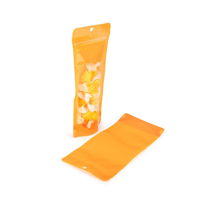 Stazakken Neon Oranje 10.8x6x23.8 cm met Rond ophanggat (100 stuks) [ZBGN1NOR]