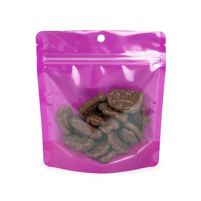 Stazakken Neon Paars 15.9x6.4x14.6 cm met Rond ophanggat (100 stuks) [ZBGNSHZPR]