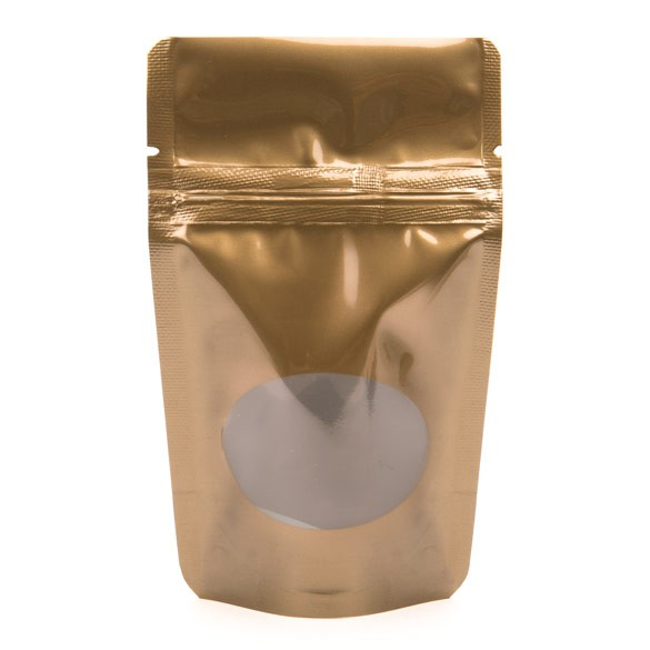 Stazakken Brons met ovaal Venster 8x5x13cm | 28 gram (100 stuks) [ZBGO1BZ]