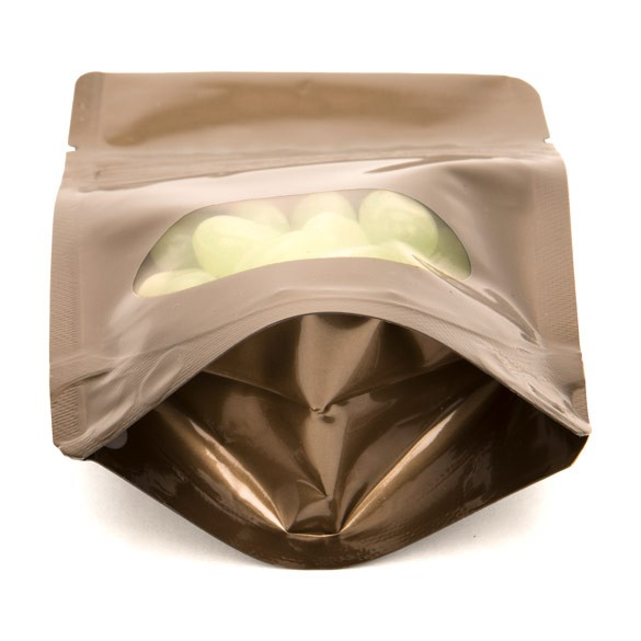 Stazakken Brons met ovaal Venster 8x5x13cm | 28 gram (100 stuks) [ZBGO1BZ]