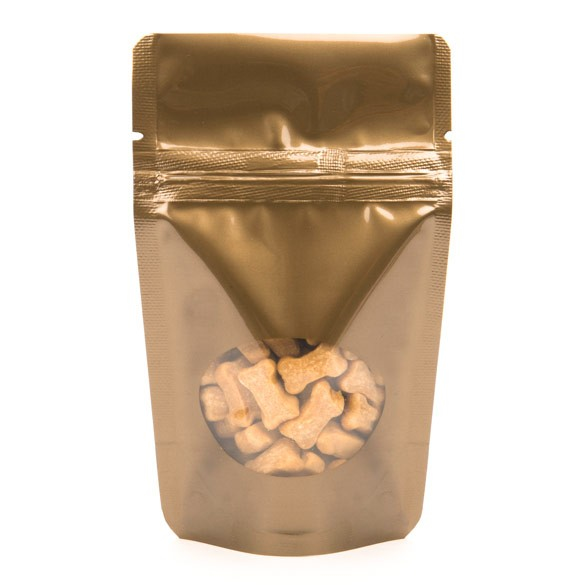 Stazakken Brons met ovaal Venster 8x5x13cm | 28 gram (100 stuks) [ZBGO1BZ]