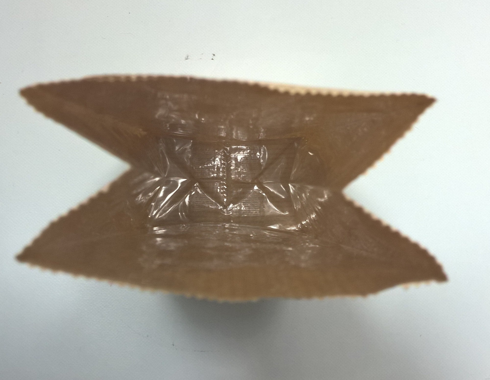 Blokbodemzakken Kraft Bruin 8x4,2x18cm 70 g/m² gevoerd met 30my OPP Folie en helder Venster | 100-125 gram (100 stuks) [PAB818]