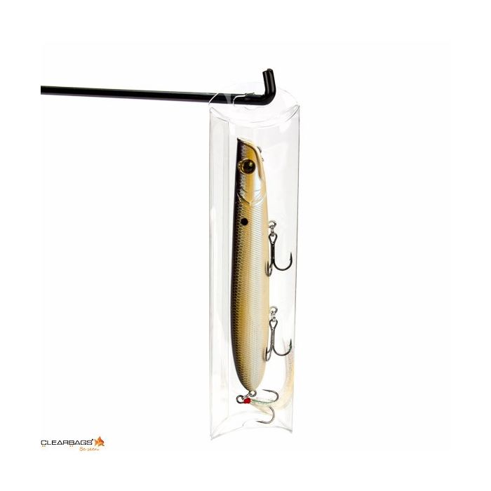 Petites boites berlingot à transparence cristalline 5.1x1.9x17.8cm (Crochet pour suspension optionnel) (25 pièces) [PB101]