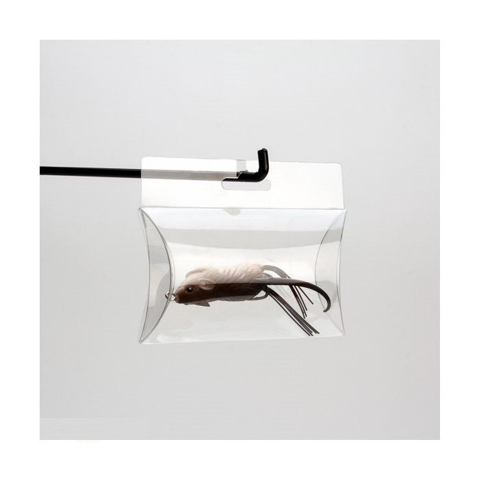 Boite pliante berlingot transparente avec rochet pour suspension 10x3x15cm (25 pièces) [PBSH77]