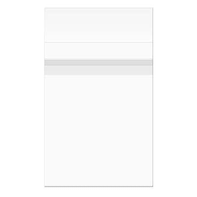 Sachet plastique OPP transparence cristalline avec rabat sécurisé 22.2x28.3cm (100 pièces) [PR811S]