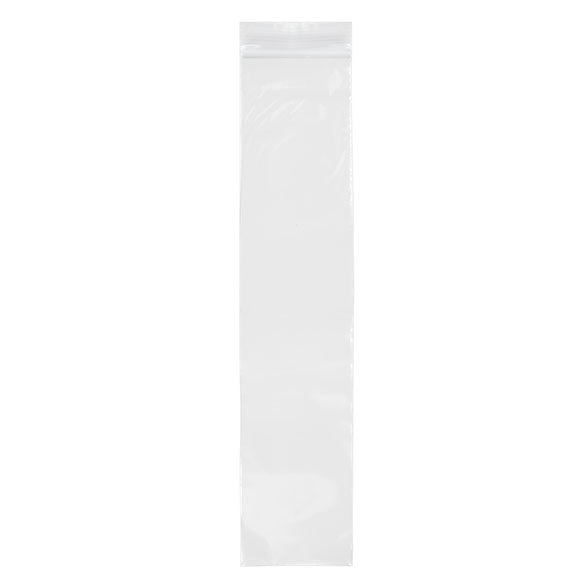 Sachet zip transparent en PE-BD 50 microns 7,6x35,6 cm (100 pièces) [2PE314]