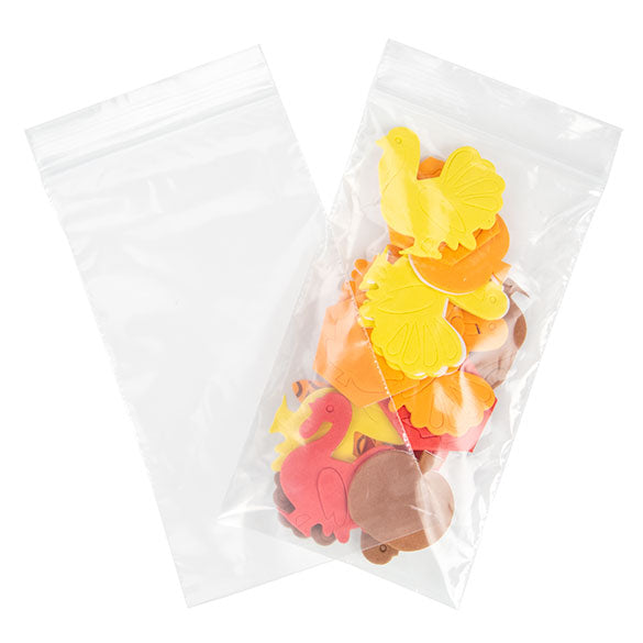Sachet zip transparent en PE-BD 10x18cm 50 microns (100 pièces) [2PE47]