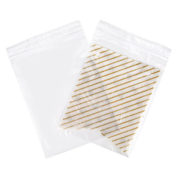 Sachet zip transparent en PE-BD 15,2x20,3cm (100 pièces) [2PE68]