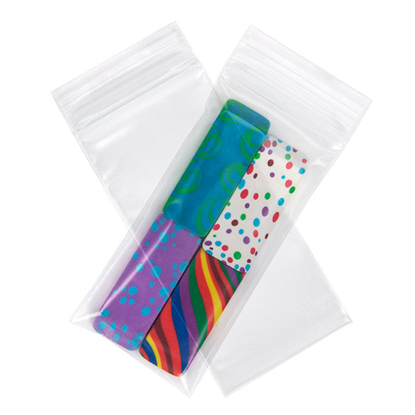 Sachet zip transparent en PE-BD 5,1x15,2cm (100 pièces) [4PE26]