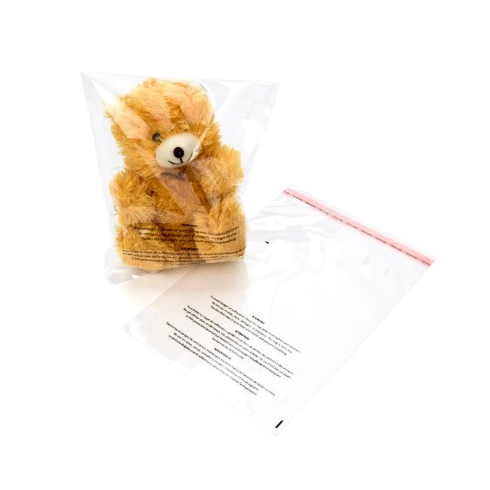 Plastiek Zakken met Verstikkingswaarschuwing 15,2x22,9cm Hersluitbaar (100 stuks) [PFW169]