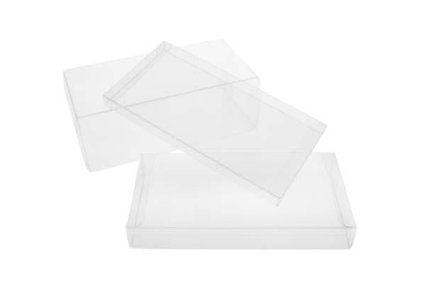 Boites cadeau plastique à transparence cristalline 14.2x1.6x11.6cm (25 pièces) [FPB12]