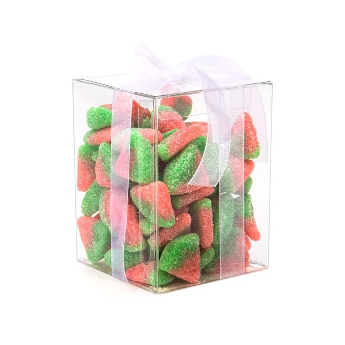 Boîtier cadeau à transparence cristalline avec fond pop up 7.6 x 7.6 x 10.2cm (25 Pièces) [PLB102]