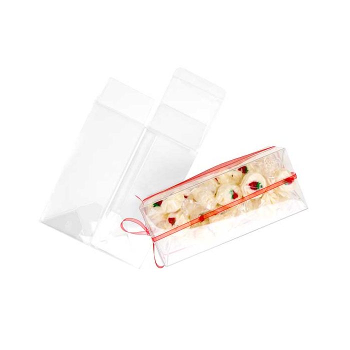 Boîtier cadeau à transparence cristalline avec fond pop up 6.5 x 6.5 x 15.4cm (25 Pièces) [PLB146]