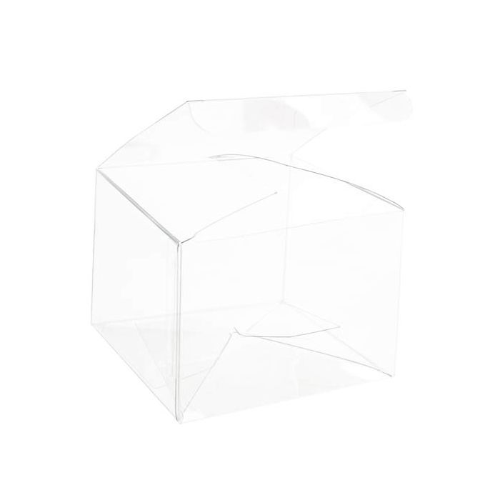 Boîtes cadeau plastiques à transparence cristalline avec fond Pop & Lock 10.2x10.2x7.6cm (25 Pieces) [PLB333]