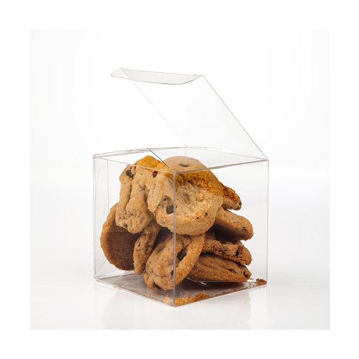 Plastiek Doosjes 7,6x7,6x7,6cm Kristalhelder met autolock bodem (25 stuks) [PLB58]