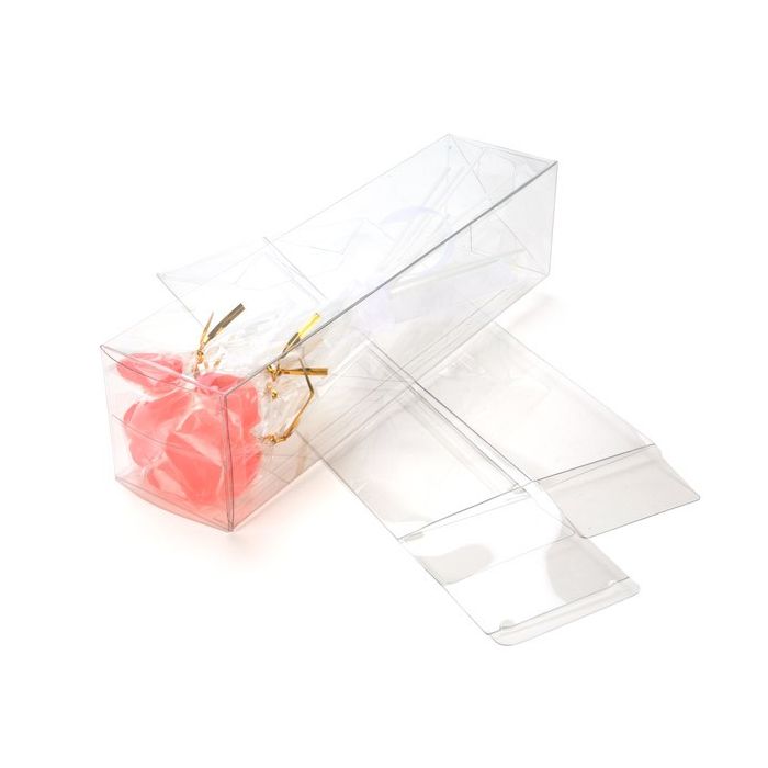 Boîtier cadeau à transparence cristalline avec fond pop up 7.6 x 7.6 x 30.5cm (25 Pièces) [PLB90]