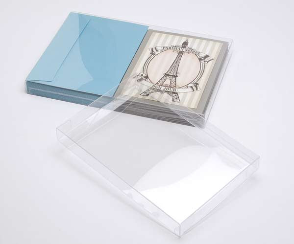 Boites cadeau plastique à transparence cristalline 18.7x1.6x26.8cm (25 Pièces) [FB183]