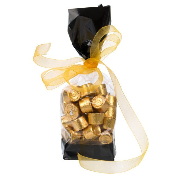 Sachet SOS imprimé transparent avec extrémités noires 6.7x4.8x27.3 cm (100 pièces) [G2BK]