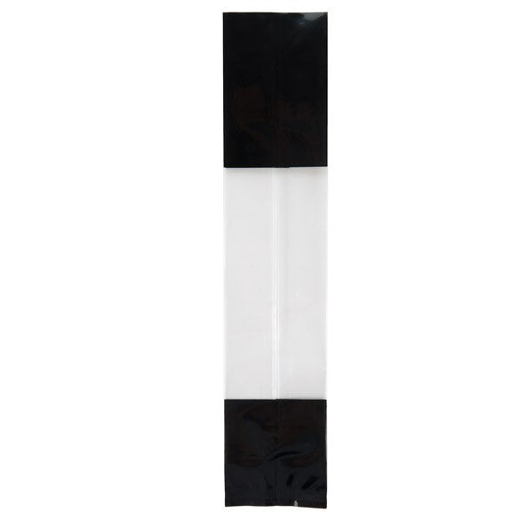 Bedrukte Zakken Zwart 5,1x4,8x24,1cm met zijvouw (100 stuks) [G1BK]