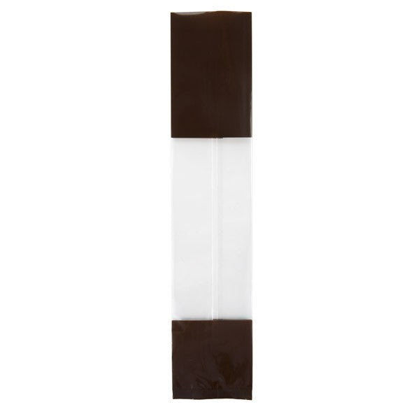 Sachet SOS imprimé avec extrémités marron 5,1x4,8x24,1 cm (100 pièces) [G1BN]
