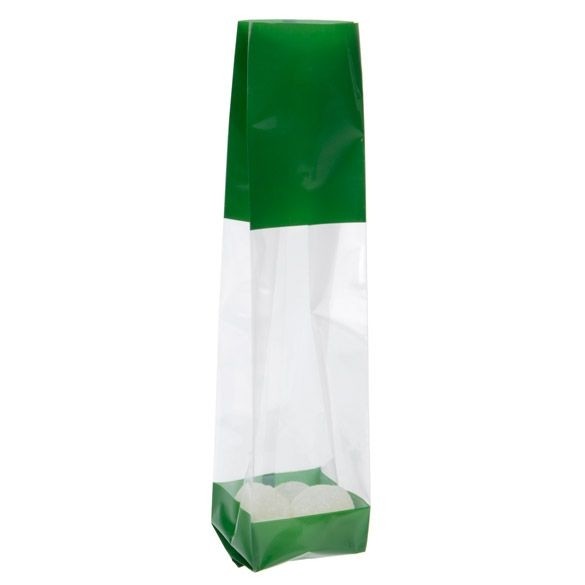 Sachet SOS imprimé avec extrémités vertes 5.1x4.8x24.1 cm (100 pièces) [G1GR]