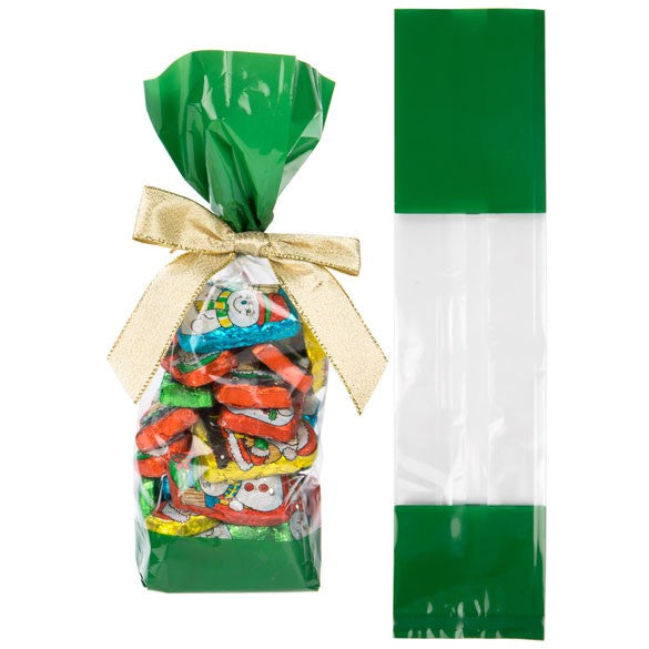 Bedrukte Zakken Groen 6,7x4,8x27,3cm met zijvouw (100 stuks) [G2GR]