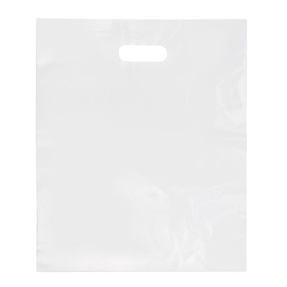 Sac à poignée transparent 20% de contenu recyclé 38,1 x 45,7 cm (100 pièces) [H1518CL1R]