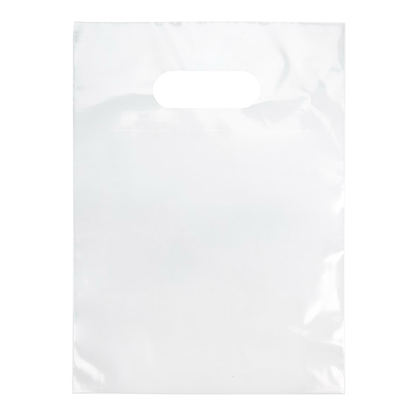 Sac à poignée transparent 20% de contenu recyclé 22,9x30,5cm (100 pièces) [H912CL1R]