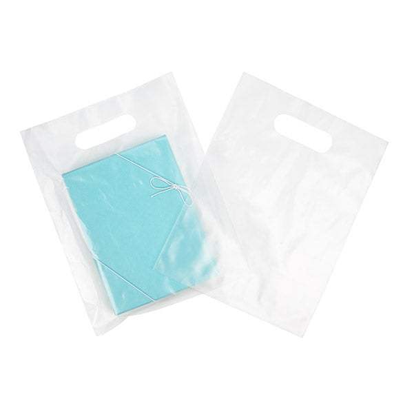 Draagtassen Frosted 55 Micron, 22,9x30,5cm (100 Stuks) [H912FT1R]