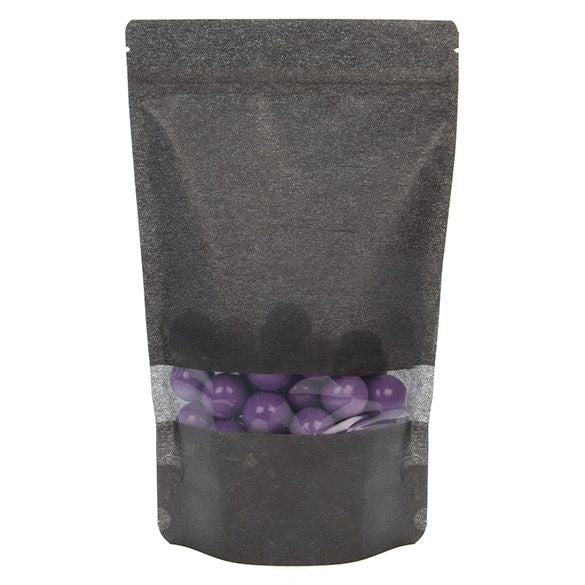 Stazakken Rijstpapier Zwart met Venster 17,1x8,9x28,6cm | 340 gram (100 stuks) [ZBGR4B]