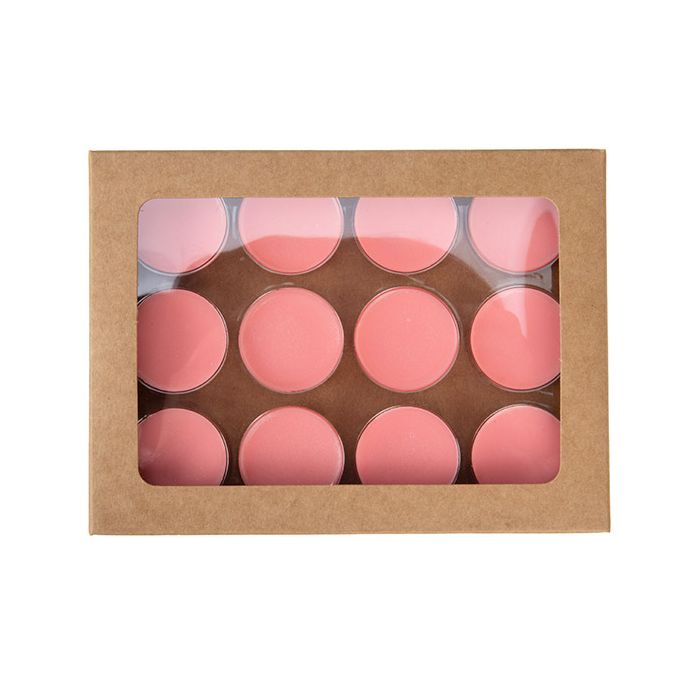 Boites kraft avec inserts ronds pour bonbons artisanaux 10.2x2.1x13.8cm (25 pièces) [CNDYR271]