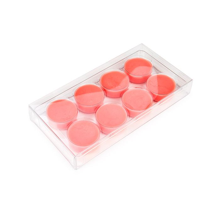 Boites à transparence avec inserts ronds pour bonbons artisanaux 7x2.1x13.8cm (25 pièces) [CNDYR272]