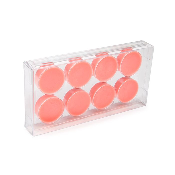 Boites à transparence avec inserts ronds pour bonbons artisanaux 7x2.1x13.8cm (25 pièces) [CNDYR272]