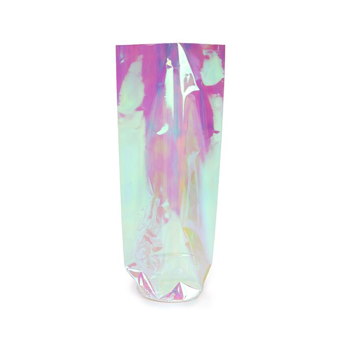 Sachet a Fond Rond Irisé 7x25,4cm avec insert en papier (50 pièces) [RPBGH2]