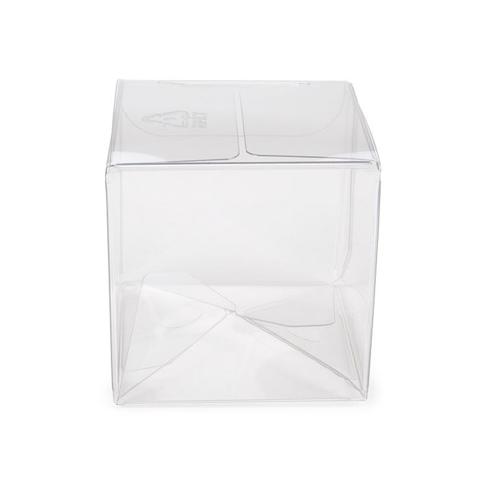 rPET Boîtier cadeau à transparence cristalline avec fond pop up 5.1x5.1x5.1cm (25 pieces) [PLB104R]