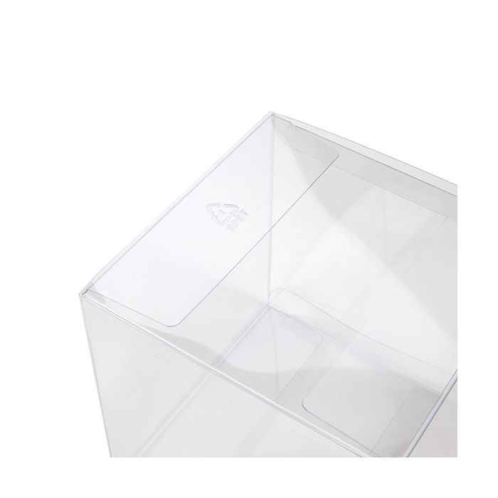 Boites cadeau rPET plastique à transparence cristalline 10.2x10.2x10.2 cm (25 pièces) [FB56R]