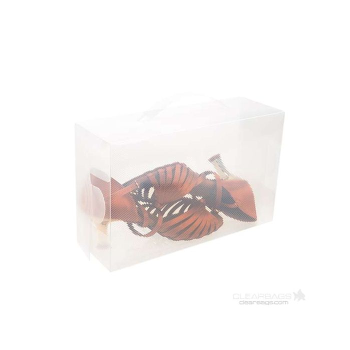 Plastiek Doosjes voor Damesschoenen Frost 17,9x9,5x29,5cm met handvat (4 stuks) [SB1]