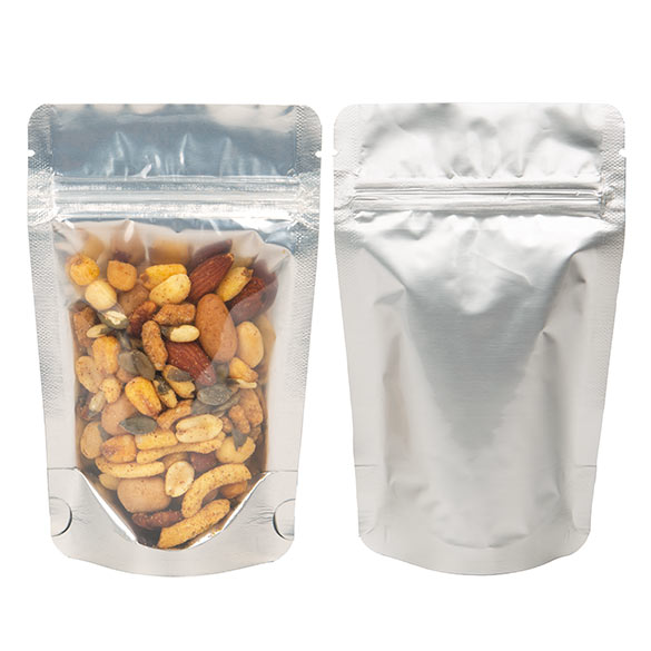 Doypack Argenté 9.5x5.7x15.7cm | 57g (100 pièces) [ZBGS35]