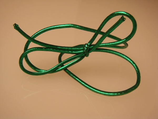 Ruban élastique de décoration Vinyle Stretch à dérouler vert métallique 25,5cm  (50 Pièces)  [10MGR]