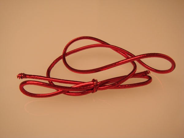 Versierelastiek metallic rood 40,5cm (50 stuks) [16MR]