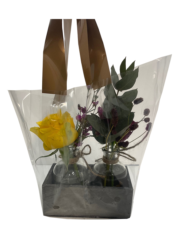 Sleeve with handles for flower vases petite 25x38x16cm bottom (50 pcs)