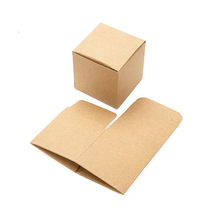 Boîte solide en Kraft pliante 5x5x5cm (25 pièces) [PLB104K]