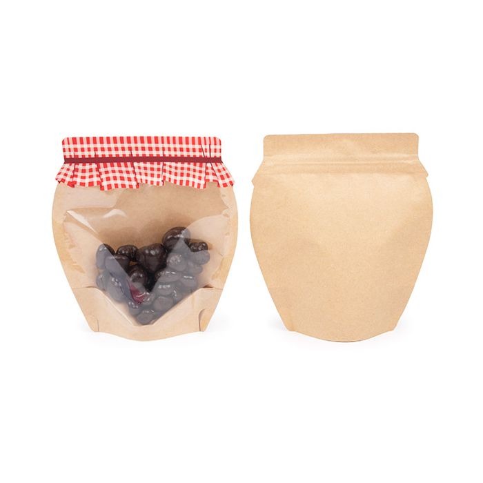 Doypack Forme de pot de confiture 14,1x7,6x15,2 cm (100 pièces) [SP3JMZ]