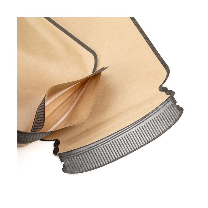 Mason Jar Formed Pouch Kraft 13x7,6x20,6 cm (100 pièces) [SP3KZ]